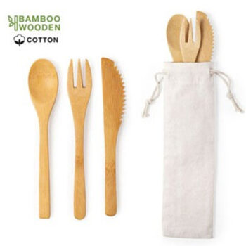 Productos Eco - Set cubiertos bambú