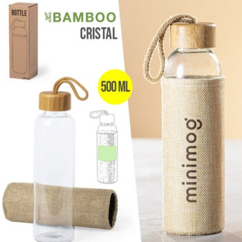 Productos Eco - Botella bambú y cristal