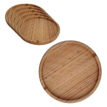 Set 4 platos madera