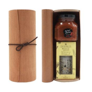 Cilindro de madera flexible diseñado para productos