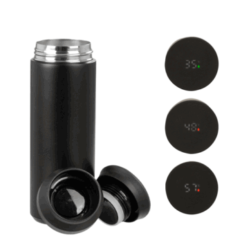 Termo doble pared de acero, con termómetro digital