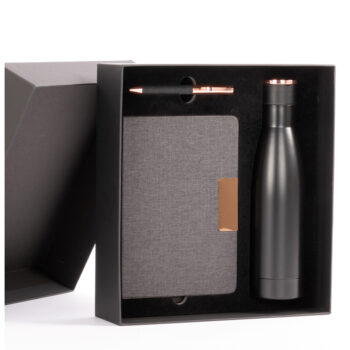 Set de Regalo negro con detalles encobrizados